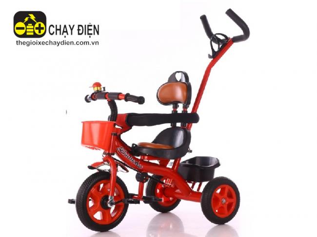 Xe đạp 3 bánh trẻ em có cần đẩy 5189 Đỏ