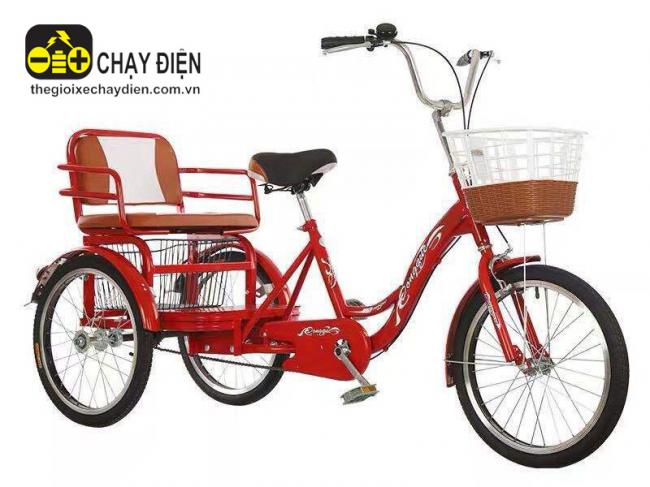Xe đạp ba bánh chở người Vnbike B1 Đỏ