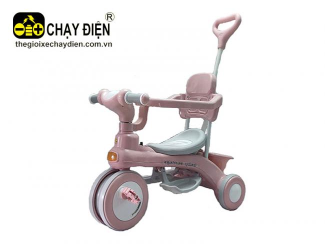 Xe đạp ba bánh trẻ em P618 Hồng cánh sen