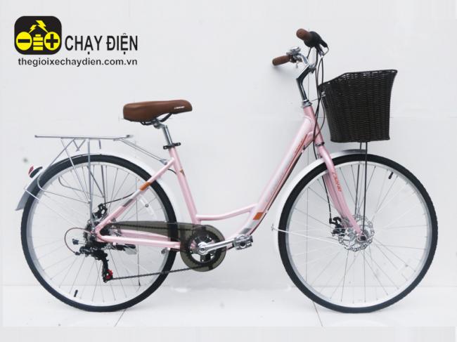 Xe đạp Cavanio 002 24inch Hồng cánh sen