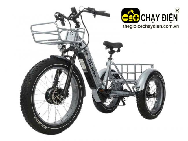 Xe đạp điện 3 bánh HJM BIKE Bạc