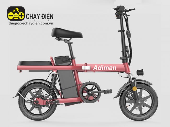 Xe đạp điện Adiman M1 48V-10A Đỏ đô