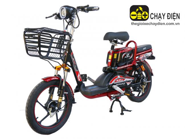Xe đạp điện Azi Life Đỏ đen