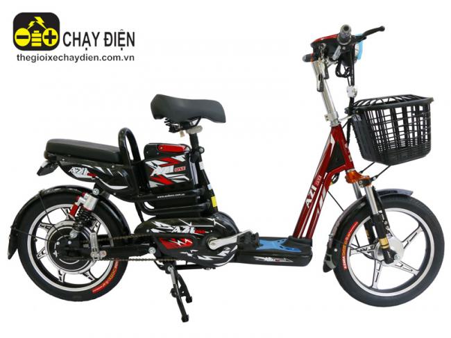Xe đạp điện Azi One giảm sóc dầu Đỏ đen
