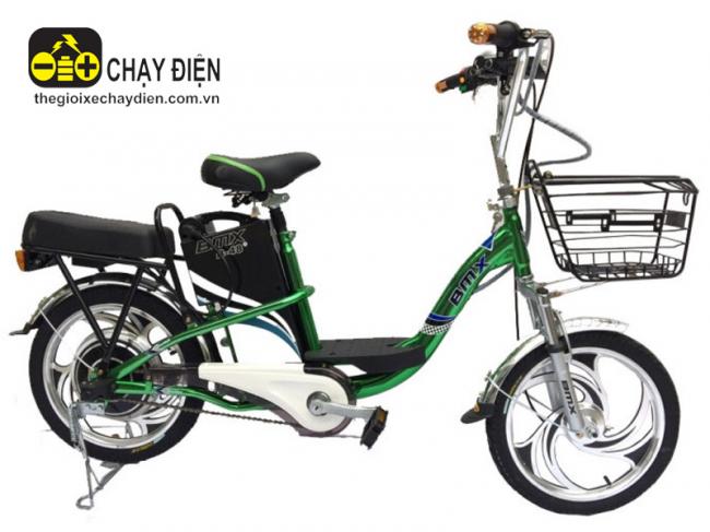 Xe đạp điện Bmx Inox màu 18inch Xanh lá