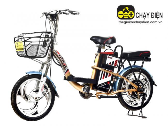 Xe đạp điện Bmx Inox màu 50% vành 18inch Đồng