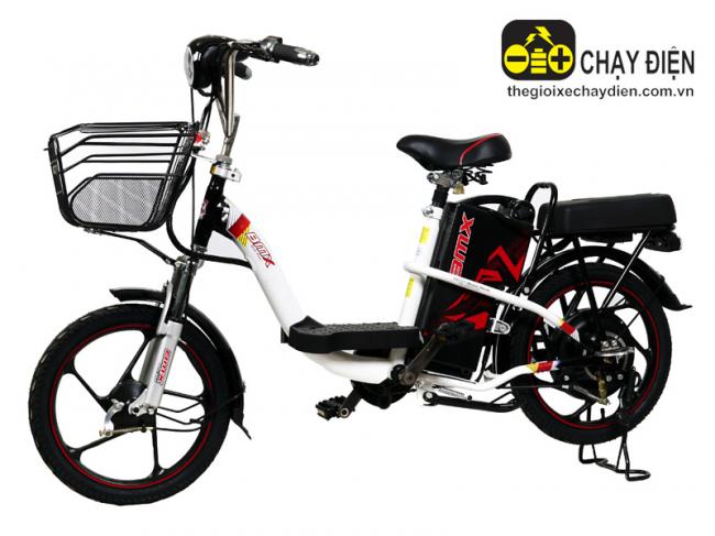 Xe đạp điện Bmx khung sơn vành 18 Trắng