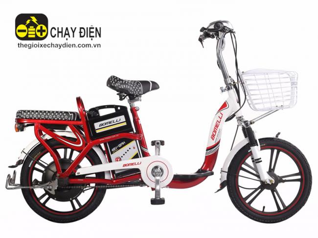 Xe đạp điện Bomelli BC 18inch Đỏ trắng
