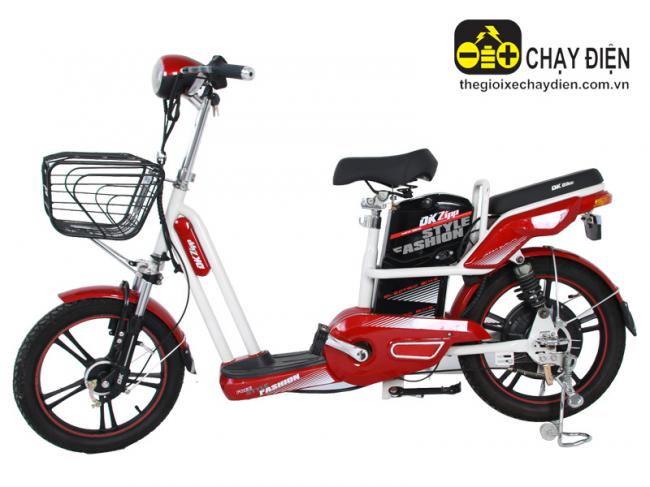 Xe đạp điện Dkbike Zipp Đỏ trắng