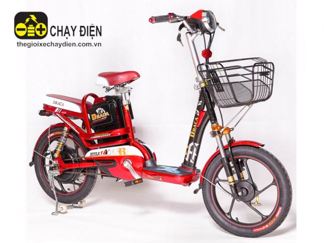 Xe đạp điện Draca 18Y Đỏ đen