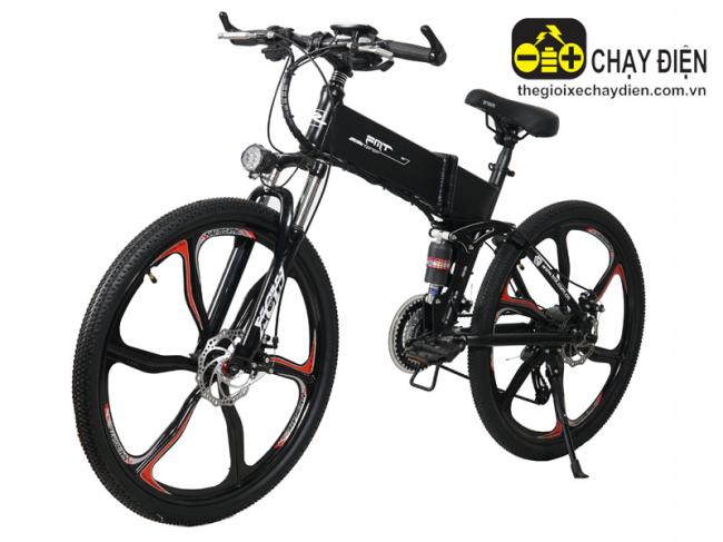 Xe đạp điện gấp thể thao FMT Đen bóng