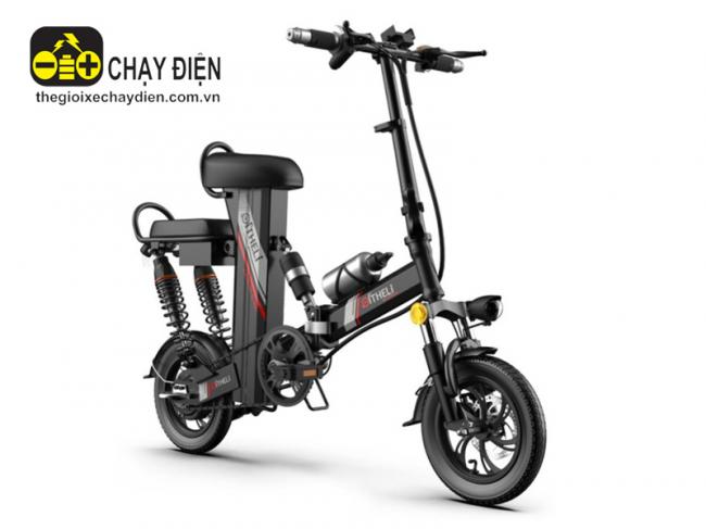 Xe đạp điện gấp THELI 01 15Ah Đen bóng