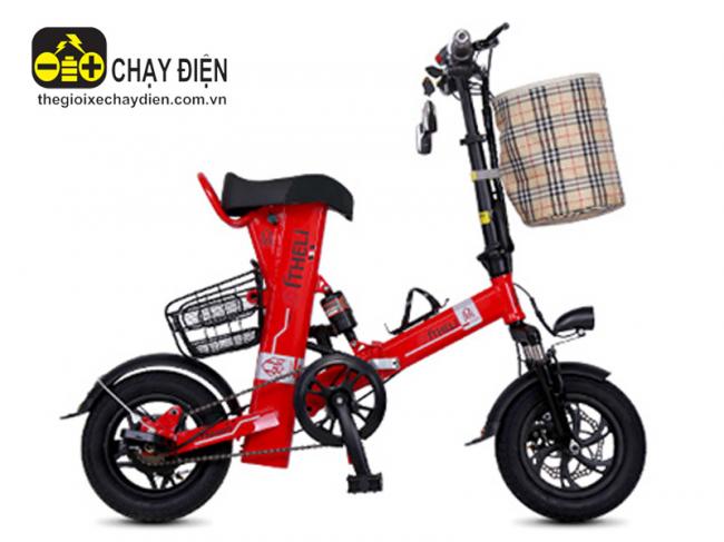 Xe đạp điện gấp Qi Li Smurf Đỏ