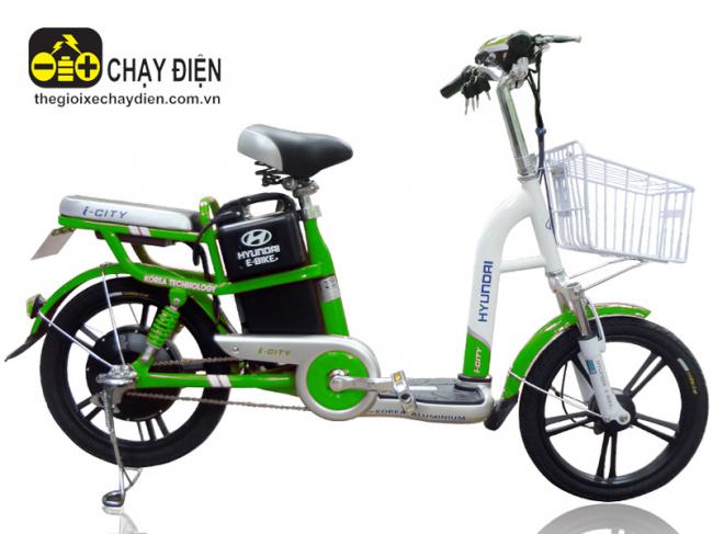 Xe đạp điện Hyundai I City S Xanh lá