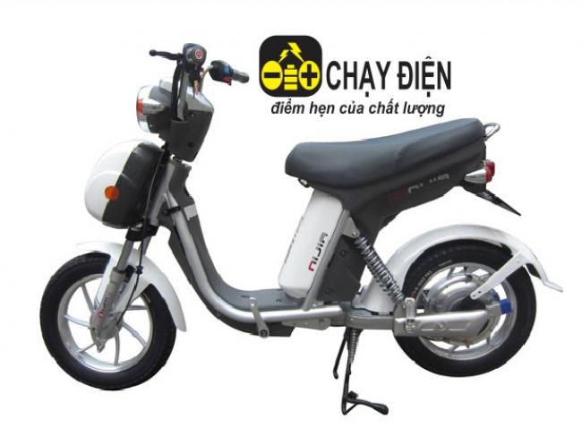 Xe đạp điện Nijia lốp liền săm 2014 Trắng