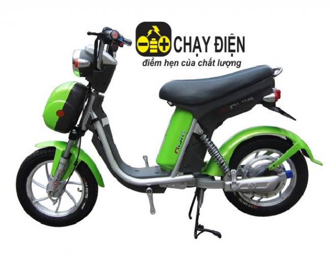 Xe đạp điện Nijia lốp liền săm 2014 Xanh lá