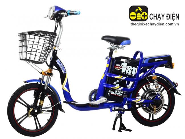 Xe đạp điện sonsu bike nhún sau Xanh dương đen