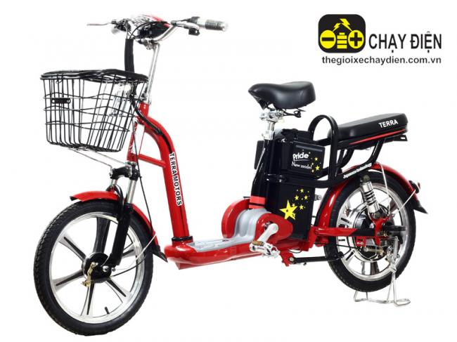 Xe đạp điện Terra Motors Pride Plus Đỏ đen