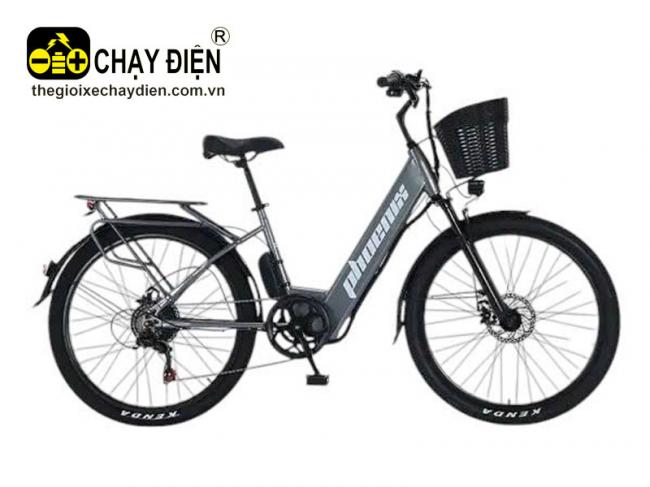 Xe đạp điện trợ lực Phoenix C1 15Ah Xám