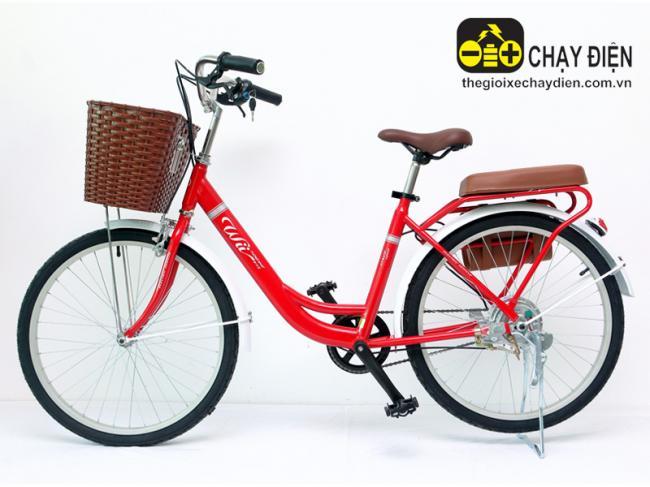 Xe đạp điện trợ lực Wii Bike Girl Đỏ