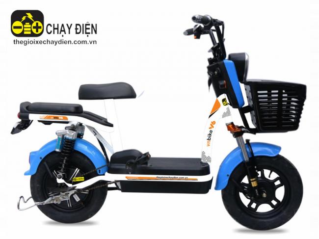 Xe đạp điện Vnbike V6 Xanh dương đen