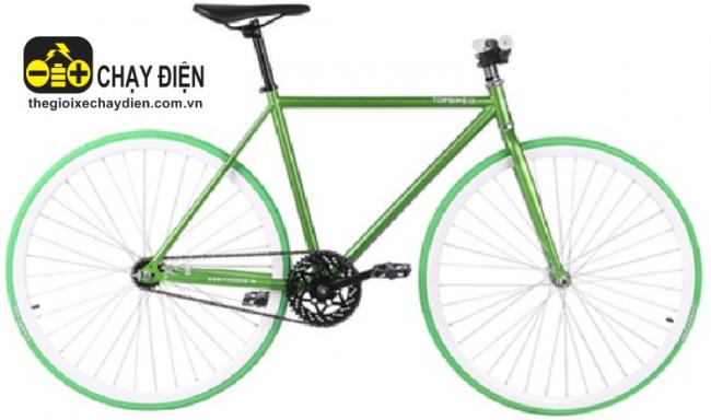 Xe dap Fixed Gear Topbike Alpha Xanh lá