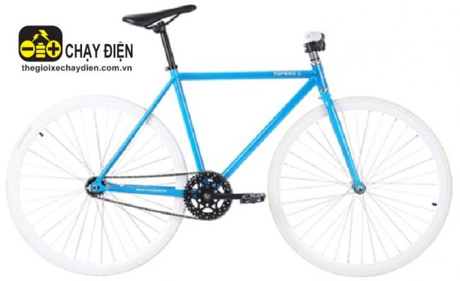 Xe dap Fixed Gear Topbike Alpha Xanh dương