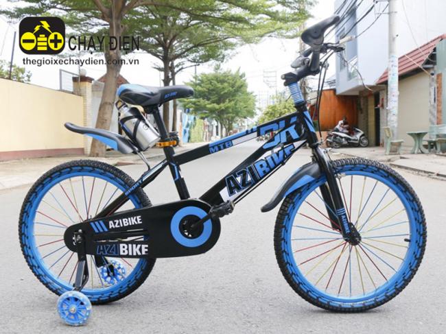 Xe đạp leo núi Azi Bike 20inh A34 sườn to Xanh dương