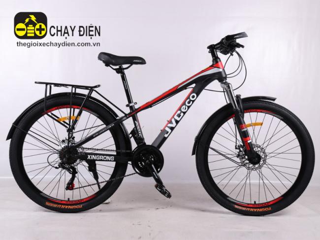 xe đạp thể thao JVC XC 200( khung thép, không mối hàn) Đỏ đen