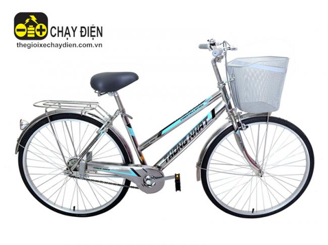 Xe đạp Thống Nhất TN khung GN inox cỡ 26” Bạc