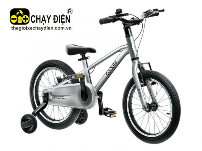 Xe đạp trẻ em siêu nhẹ Cooghi F3, khung nhôm 6061 Bạc