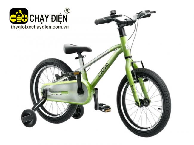 Xe đạp trẻ em siêu nhẹ Cooghi F3, khung nhôm 6061 Xanh lá