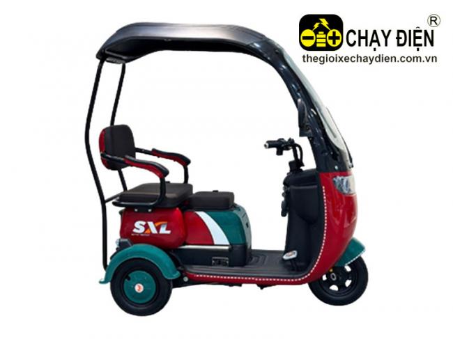 Xe điện 3 bánh Victory X3 mái che Đỏ đen
