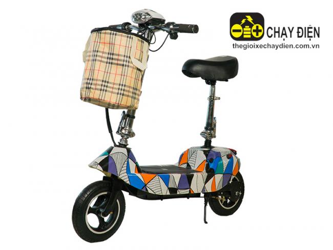 Xe điện Mini E Scooter EV E1 10inh Xanh ngọc