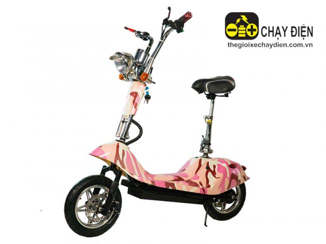 Xe điện Mini E Scooter EV E3 12inh Hồng cánh sen