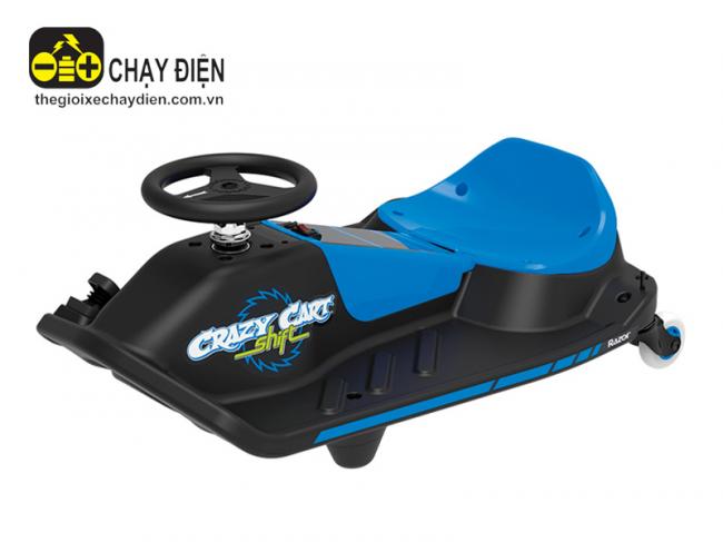 Xe điện quay tròn Razor Crazy Cart Shift Drift Xanh dương đen