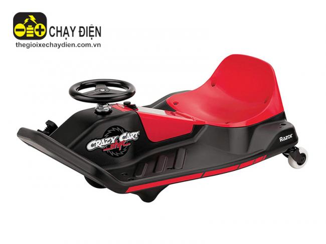 Xe điện quay tròn Razor Crazy Cart Shift Drift Đỏ đen