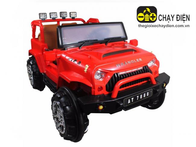 Xe điện trẻ em Jeep 2 chỗ ngồi AT7888 Đỏ