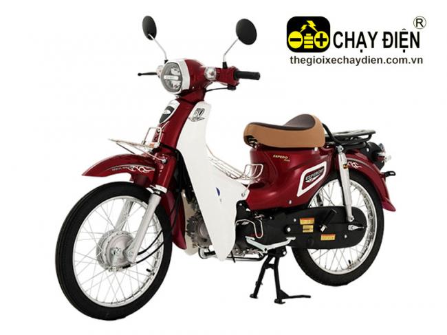 Xe máy Cub 50cc Espero Plus đèn bi cầu Đỏ đô