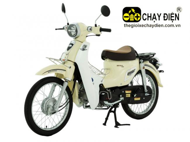 Xe máy Cub 50cc Espero Plus đèn led Trắng sữa