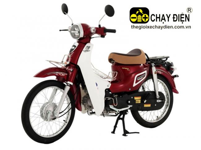 Xe máy Cub 50cc Espero Plus đèn led Đỏ đô