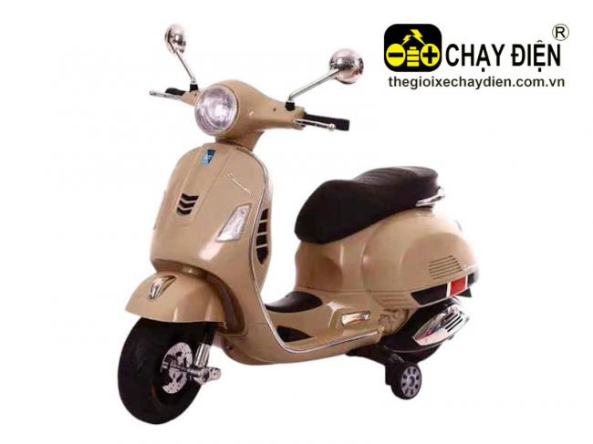 Xe máy điện VESPA cho bé yêu Q618 Nâu
