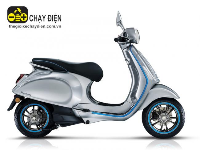 Xe máy điện Vespa Elettrica Xám xanh dương