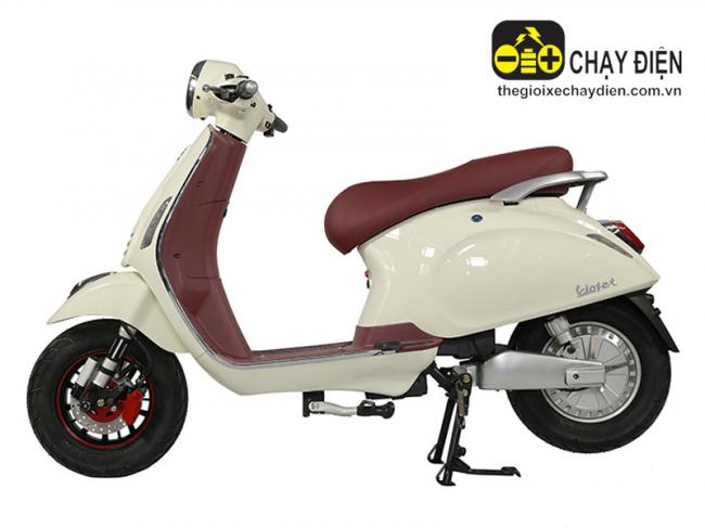 Xe máy điện Vespa Violet DTP Trắng sữa