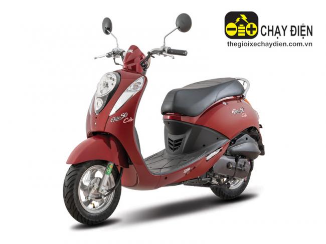 Xe máy tay ga 50cc SYM Elite bản đặc biệt Đỏ đô