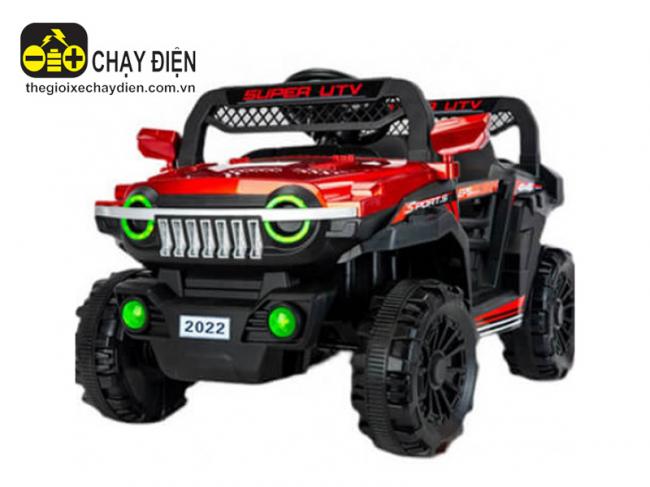 Xe ô tô điện trẻ em Super UTV 2022 Đỏ đen