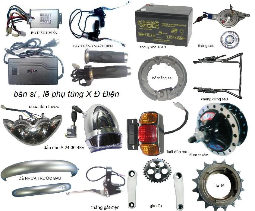Tổng hợp các bộ phận chính cấu tạo nên một chiếc xe đạp điện