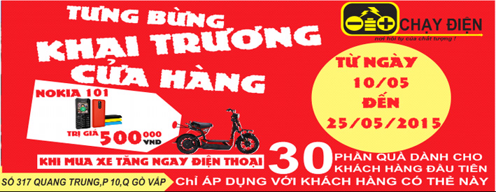 Từng bừng khai trương chi nhánh 317Quang Trung,P10,Q.Gò Vấp,Tp.hcm