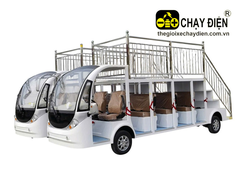 Xe điện chở khách tham quan, hai tầng Smart S11 Plus