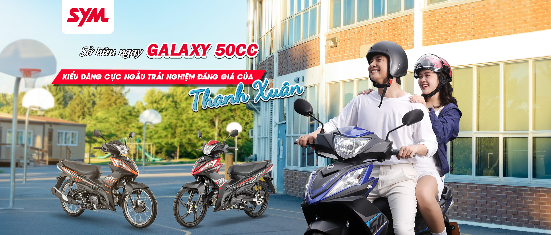 Xe máy SYM 50cc Galaxy bánh mâm 